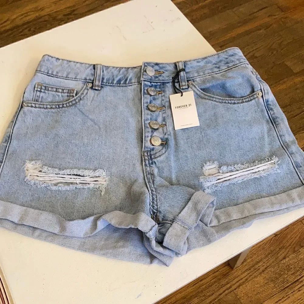 Forever 21 Button Fly Denim Shorts